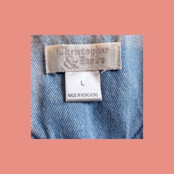 Vintage 90s Embroidered Cats Blue Denim Capri Overalls - Picture 9 of 10